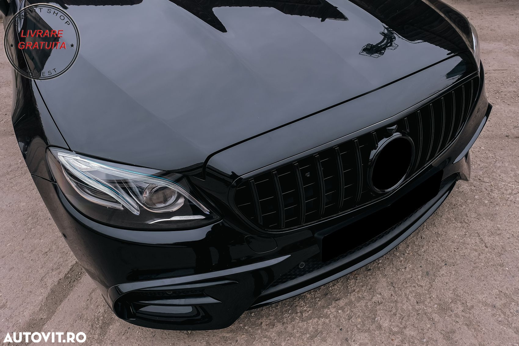 Prelungiri Bara Fata Mercedes E-Class W213 Sport Line E53 (2016-2020) Negru Lucios- livrare gratuita - 12