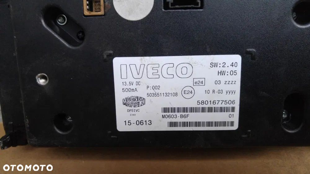 Monitor ekran nawigacji Iveco 580.167.75.06 - 6