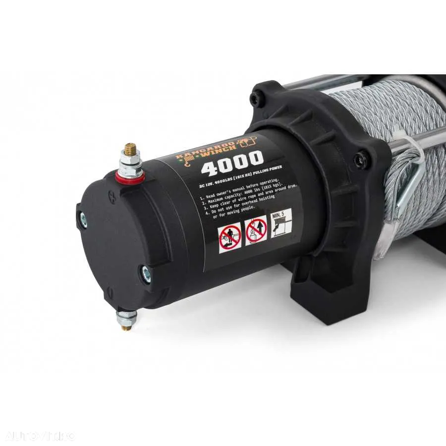 Troliu KANGAROOWINCH K4000 (trage 1814 kg)cablu otel sau sintetic) - 5