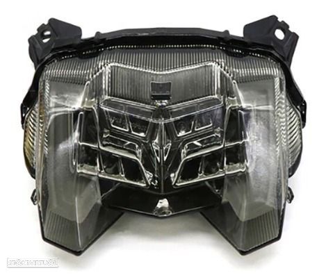 farolim smoke yamaha mt-09 2017 - 2020 em led com pisca incorporado - 1