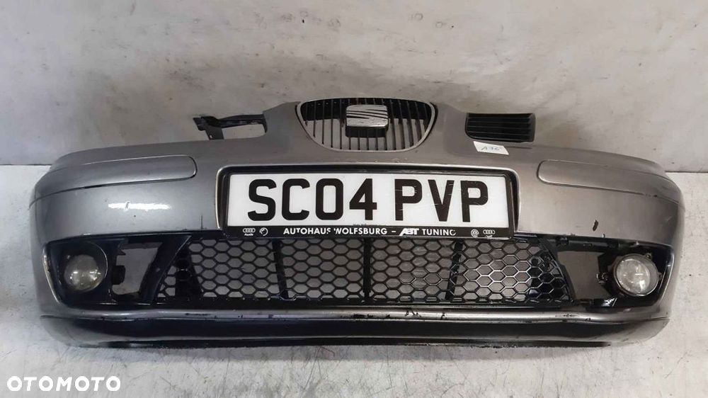 + ZDERZAK PRZÓD PRZEDNI SEAT IBIZA 6L 3 III LS7U SZARY HALOGENY