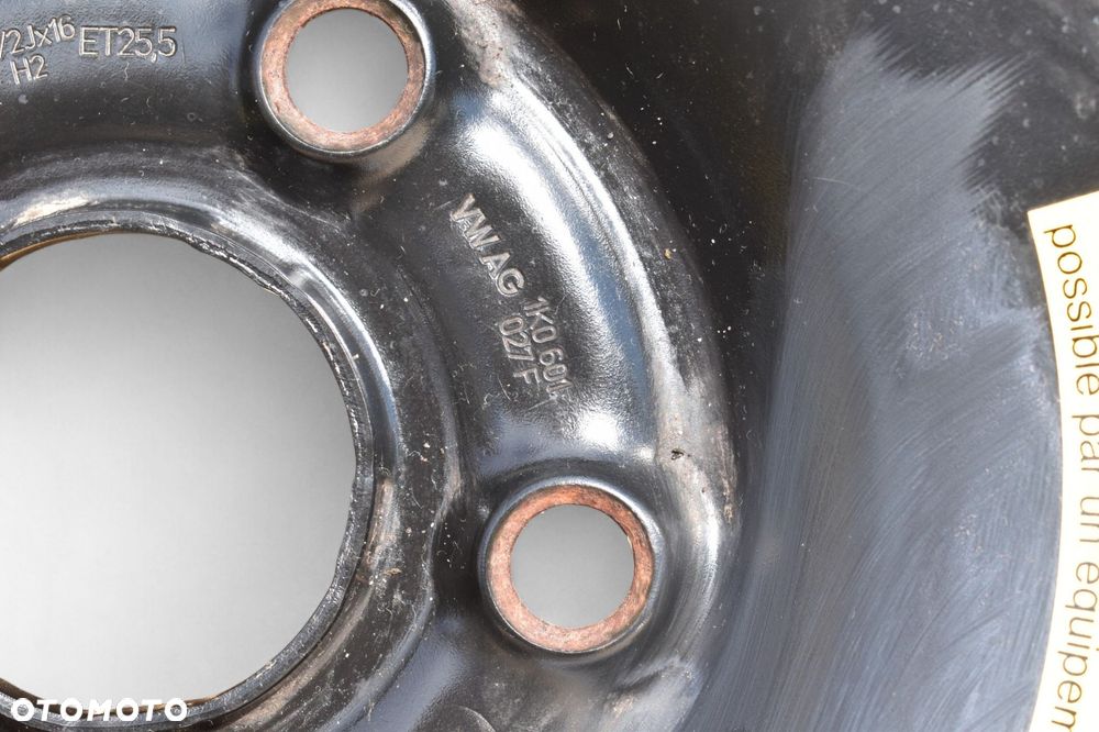 Koło Dojazdowe VW SEAT SKODA AUDI R16 3.5" x 16" 5x112 ET25,5 1K0601027F - 6