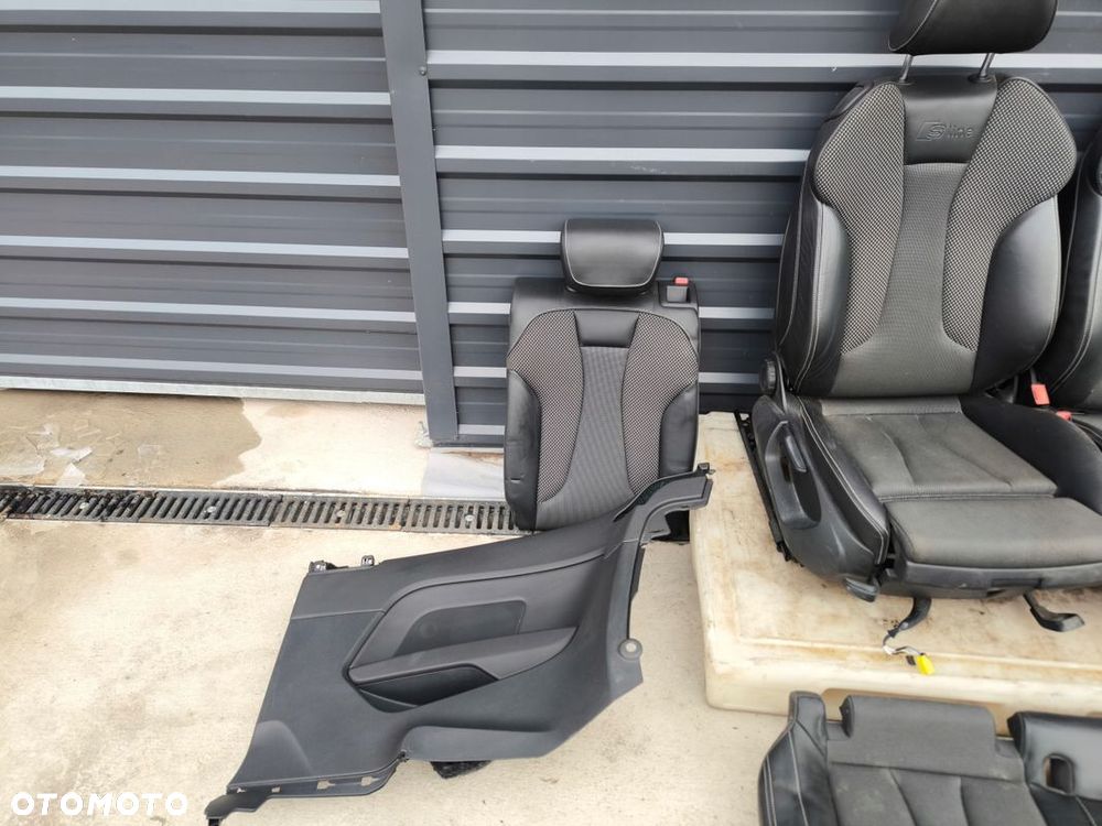 FOTEL FOTELE KOMPLET AUDI A3 8V 3-DRZWI SKÓRA+MATERIAŁ S LINE *2 ! - 3