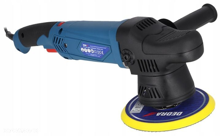 DEDRA ZESTAW SZLIFIERKA MASZYNA POLERSKA POLERKA DO AUTA 2 PADY 125 150MM - 7