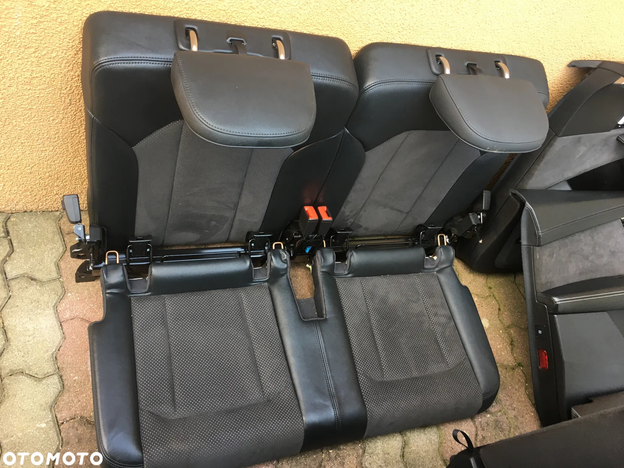 AUDI Q7 4M / S-Line / FOTEL FOTELE KANAPA BOCZKI TAPICERKA / SKÓRA CZARNA / 7 OSOBOWA / ISOFIX / ORYGINAŁ - 22