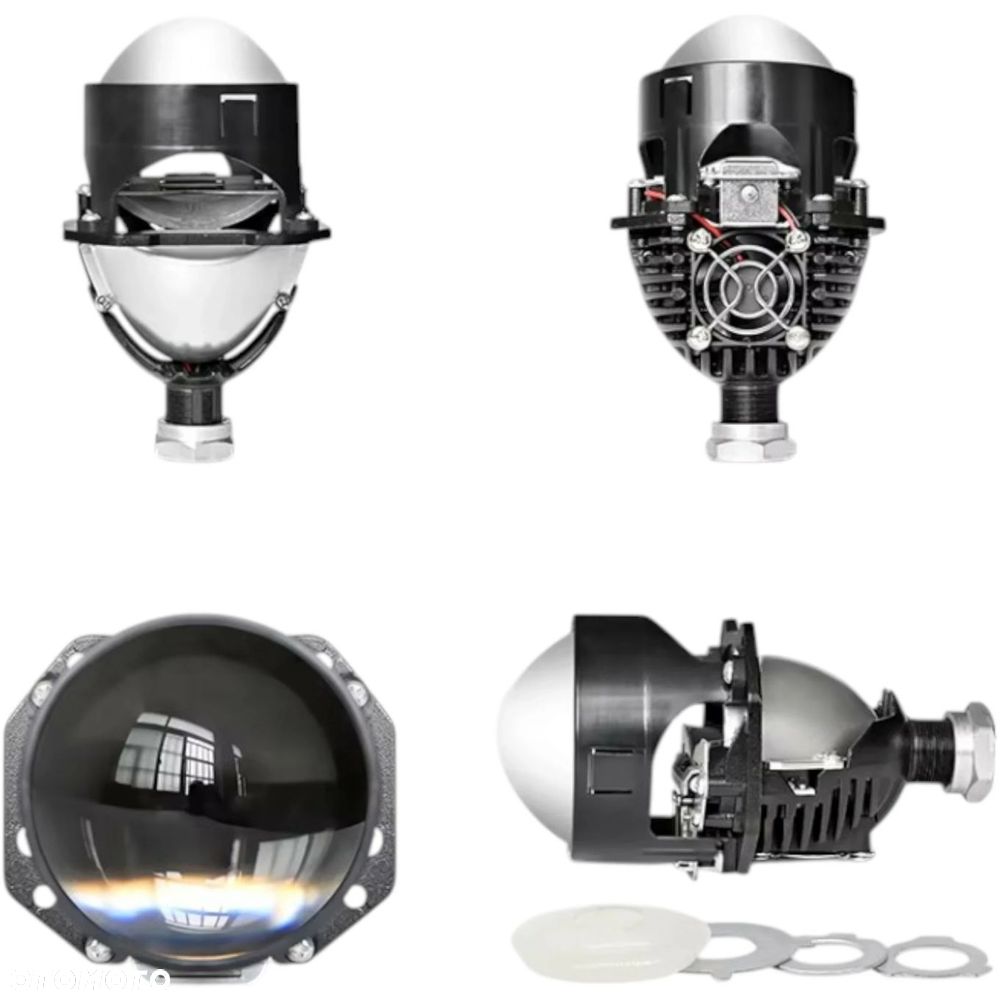 Soczewki projektory Bi LED Grant 2.5 komplet 6000K ADAPTER H7 H4 KOMPLET - 2