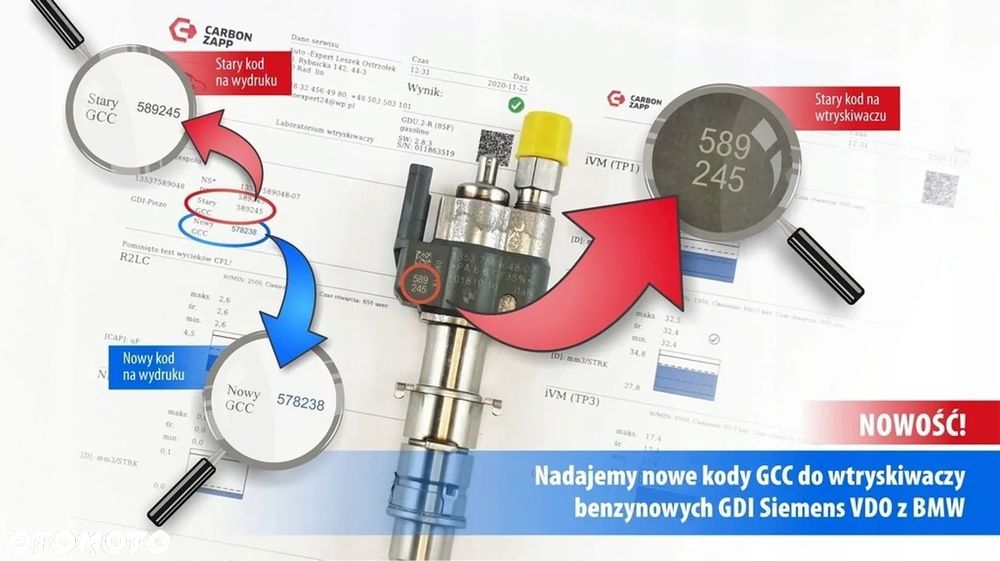 Sprzedaż regenerowanego Wtryskiwacza BMW OE 13537589261-07 - 7