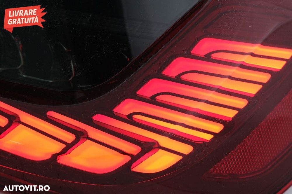 Stopuri LED BMW Seria 3 G20 G28 M3 G80 Sedan (2018-2022) Rosu Fumuriu - 7