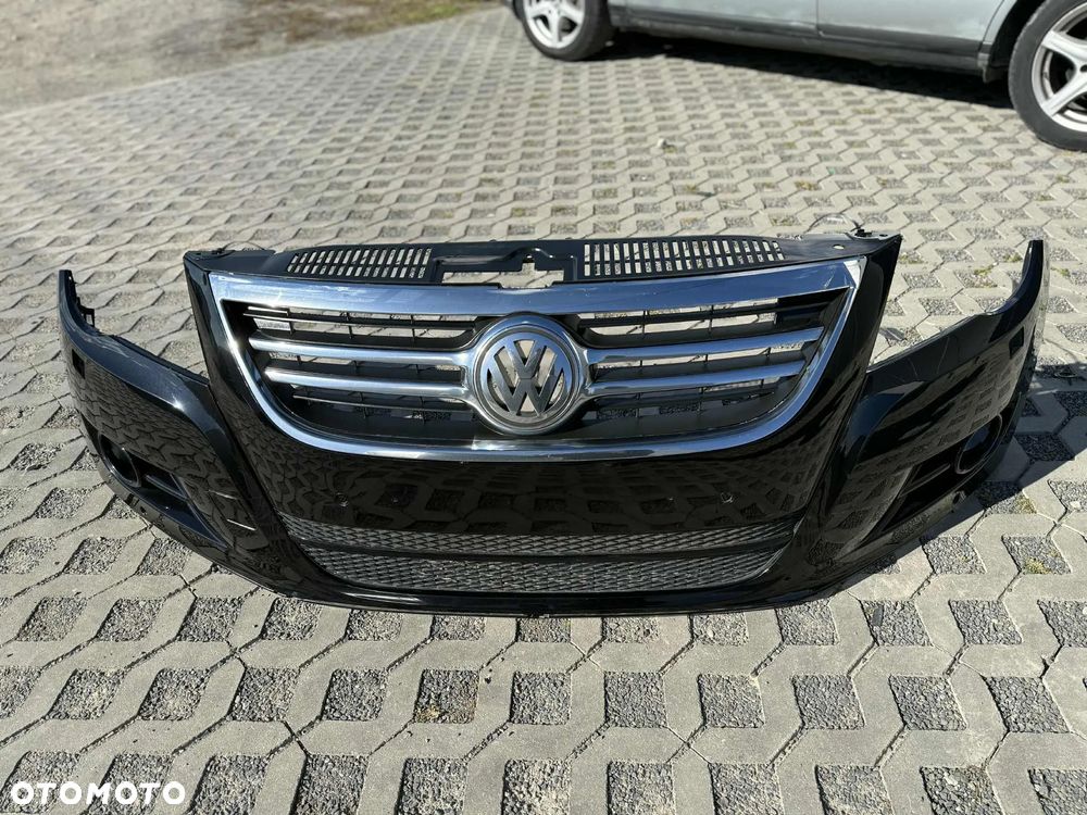 VW Tiguan I 5N LC9X Zderzak przód przedni kompletny 6xPDC 2008-11r Grill - 3
