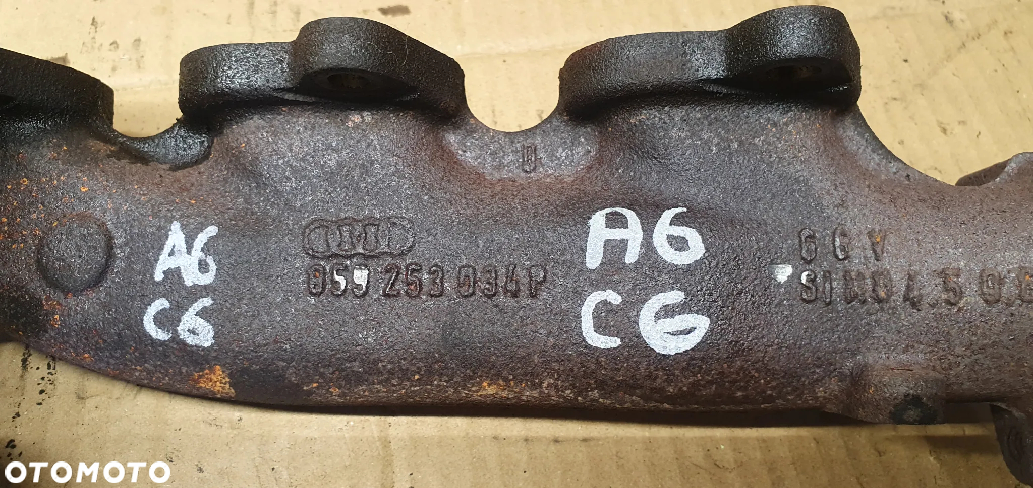 Kolektor wydechowy prawy Audi A6 C6 2.7 TDI 059253034P - 7