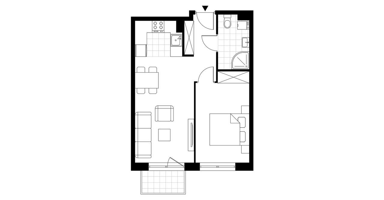 2-pokojowe mieszkanie 41m2 + balkon Bez Prowizji - Pełny obrazek: 4/23