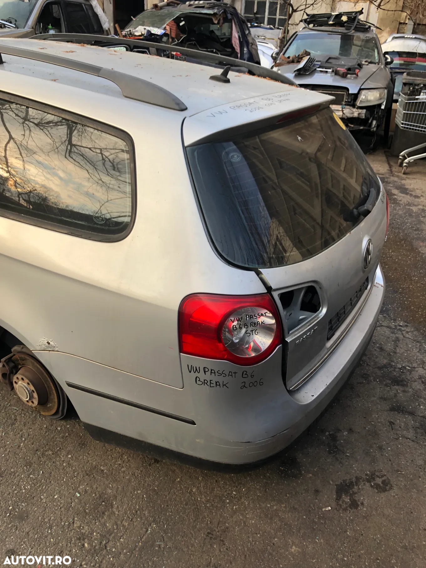 Haion portbagaj VW Volkswagen Passat B6 break gri argintiu LA7W - 4