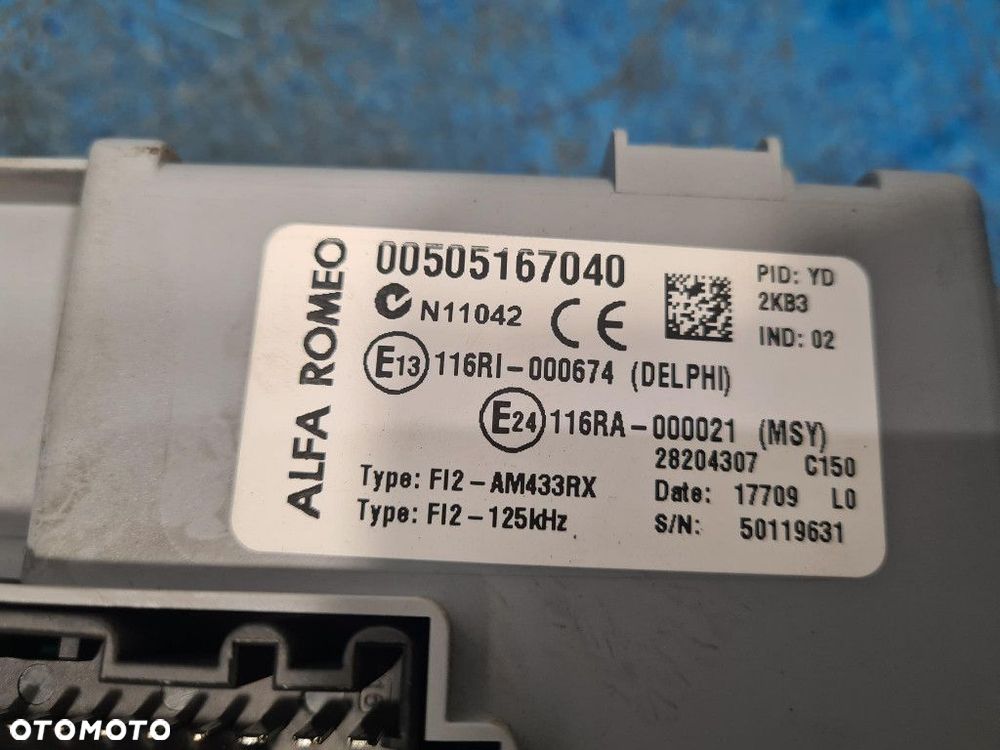 ALFA ROMEO MITO MODUŁ BSI 00505167040 - 3