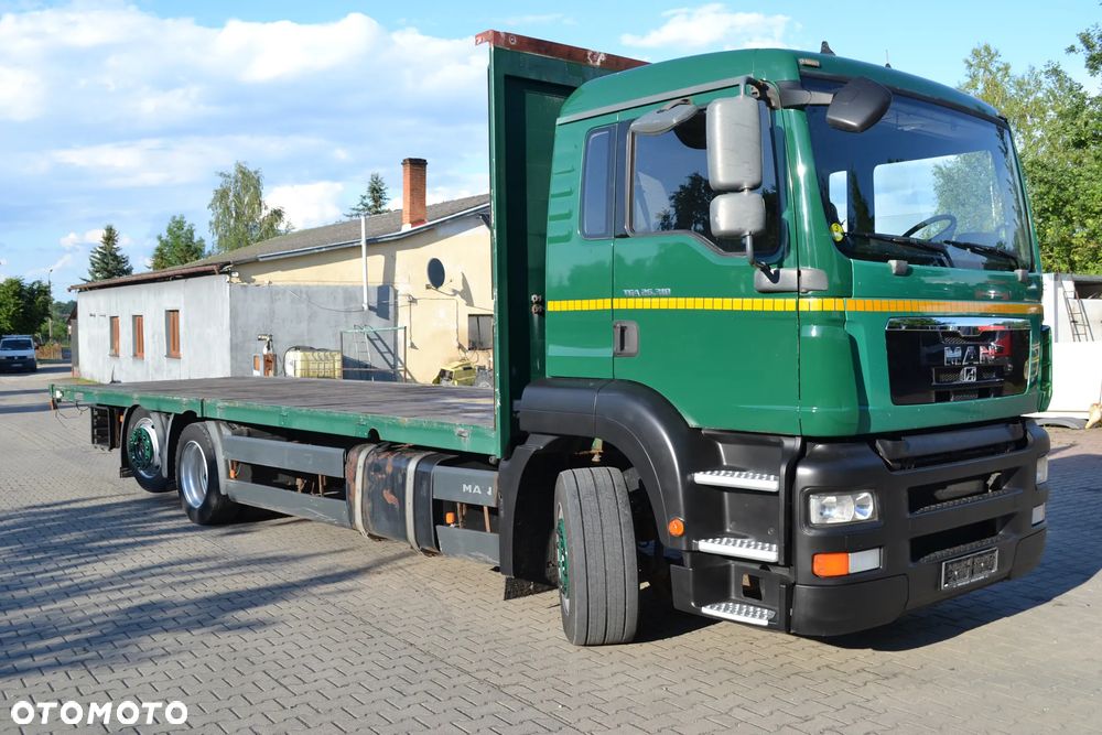 MAN TGA 26.310 ANALOGOWY TACHOGRAF 3 OŚ SKRETNA PLATFORMA dł. 8.7 m - 6