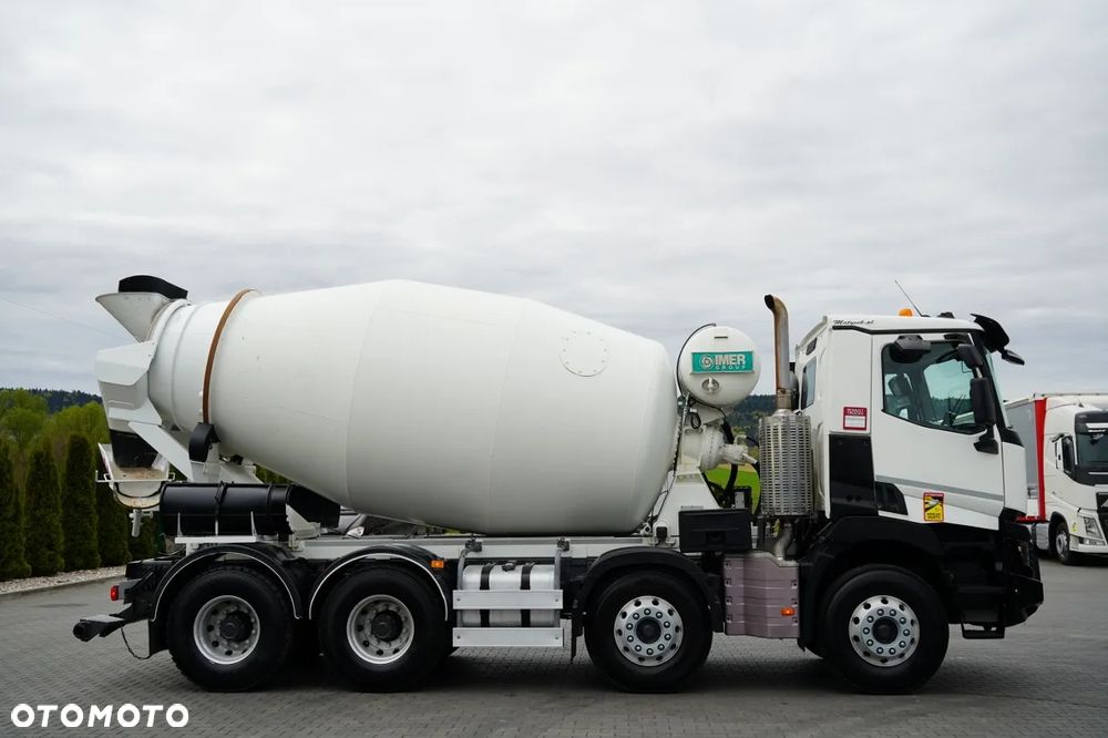 Renault C 430 / 8X4 / BETONOMIESZARKA / GRUSZKA 9 M3 / ALUFELGI / KAMERA / EURO 6 / - 7