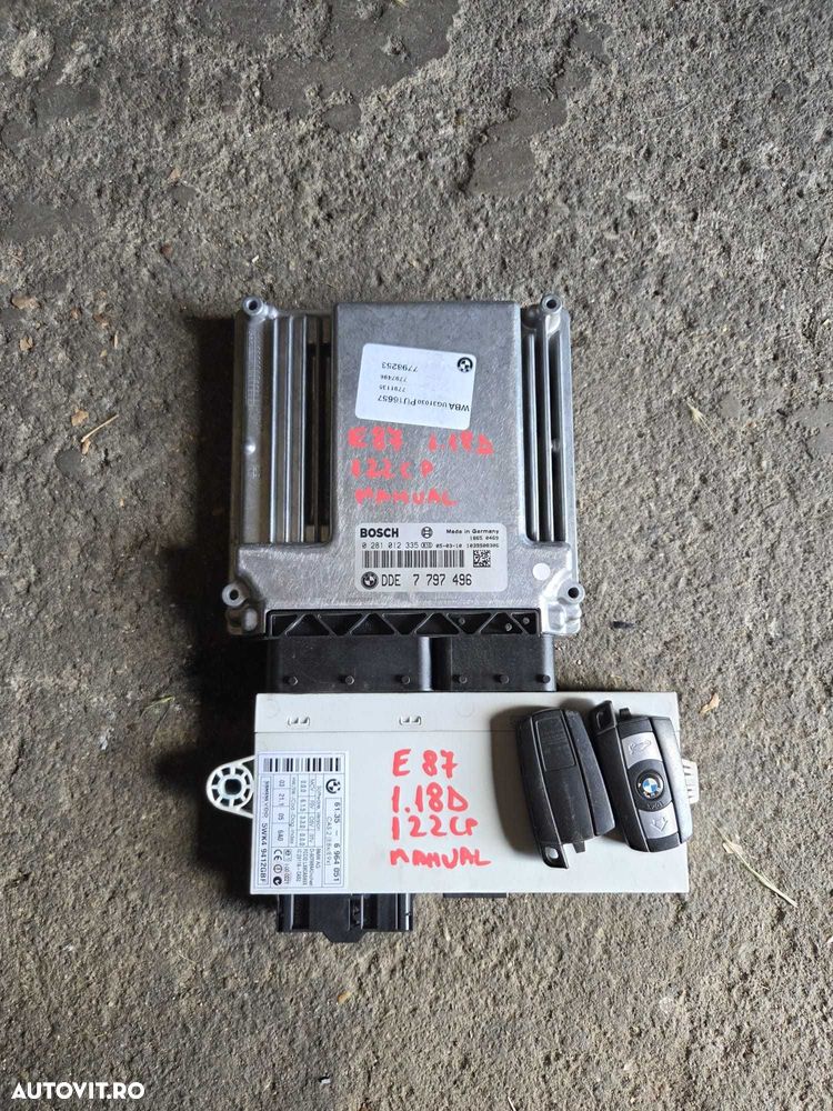 Kit pornire ecu calculator motor cas BMW cod 7797496 0281012335 6964051 - 1