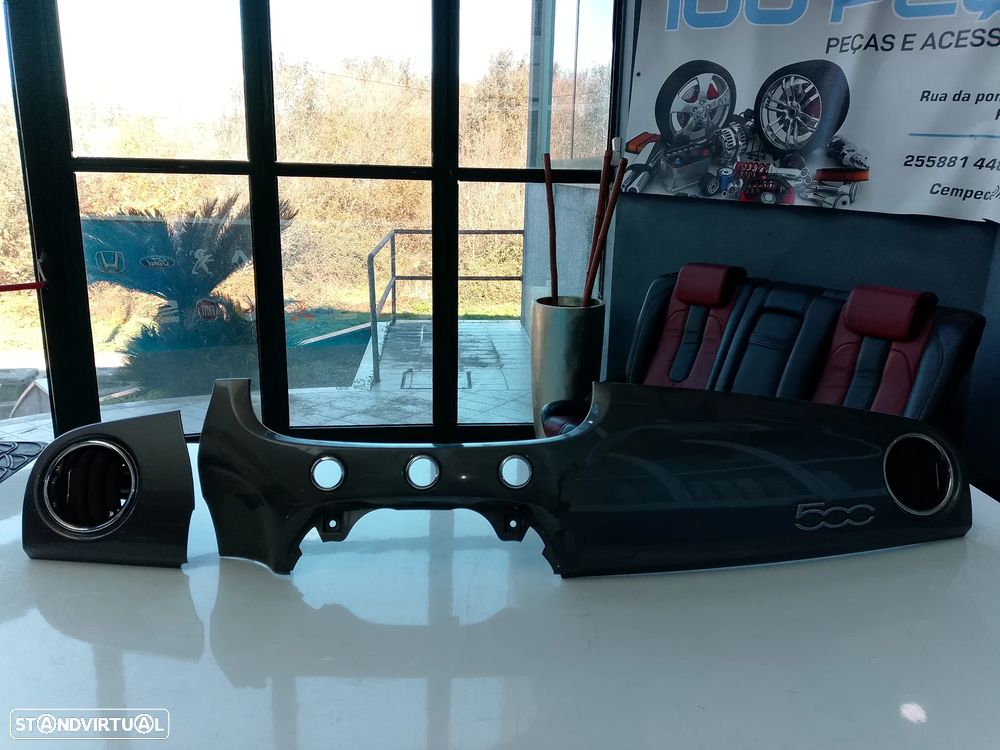 MOLDURA CENTRAL FIAT 500 / 735619848 - 1