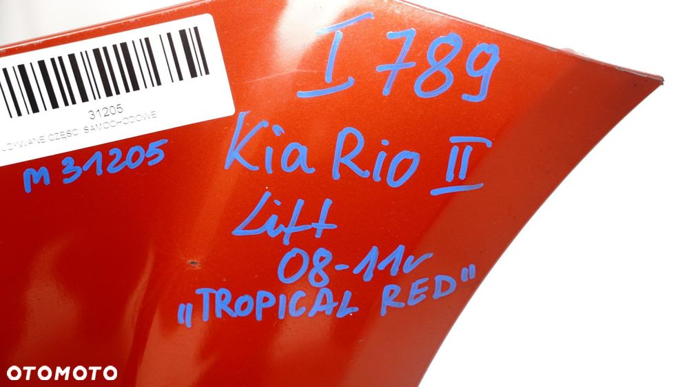 ZDERZAK PRZÓD PRZEDNI KIA RIO II LIFT 08-11R TROPICAL RED - 11