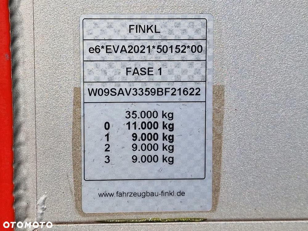 Finkl SAV35 – NACZEPA DO PRZEWOZU ŻYWYCH ZWIERZĄT | 3 OSIE BPW | 3 POKŁADY | WENTYLACJA | PODNOSZONY DACH - 17