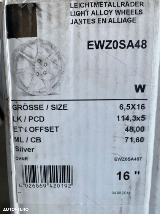 vand jante noi aliaj 5x114,3 pe 16” marca Enzo - 3