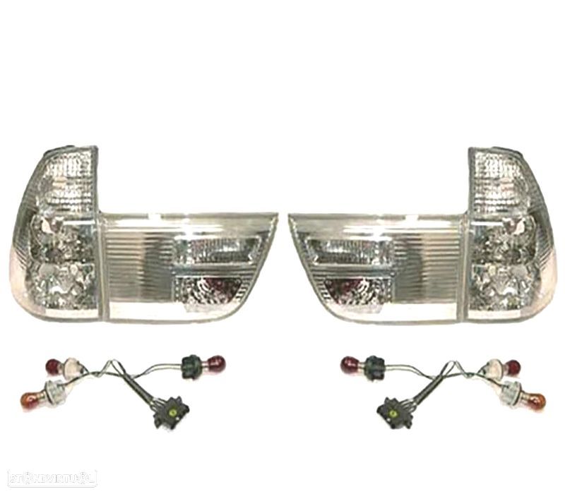 FAROLINS PARA BMW X5 E53 99-03 PRATA CROMADO - 2