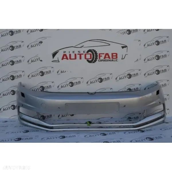 Bară față Volkswagen Touran an 2016-2018 cu găuri pentru Parktronic, spălătoare faruri şi camere(6 SenzorI) - 1