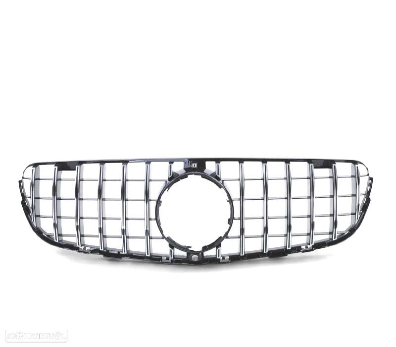 GRELHA FRONTAL MERCEDES CLASE GLC X253 15- LOOK AMG PRETO CROMADO - 2