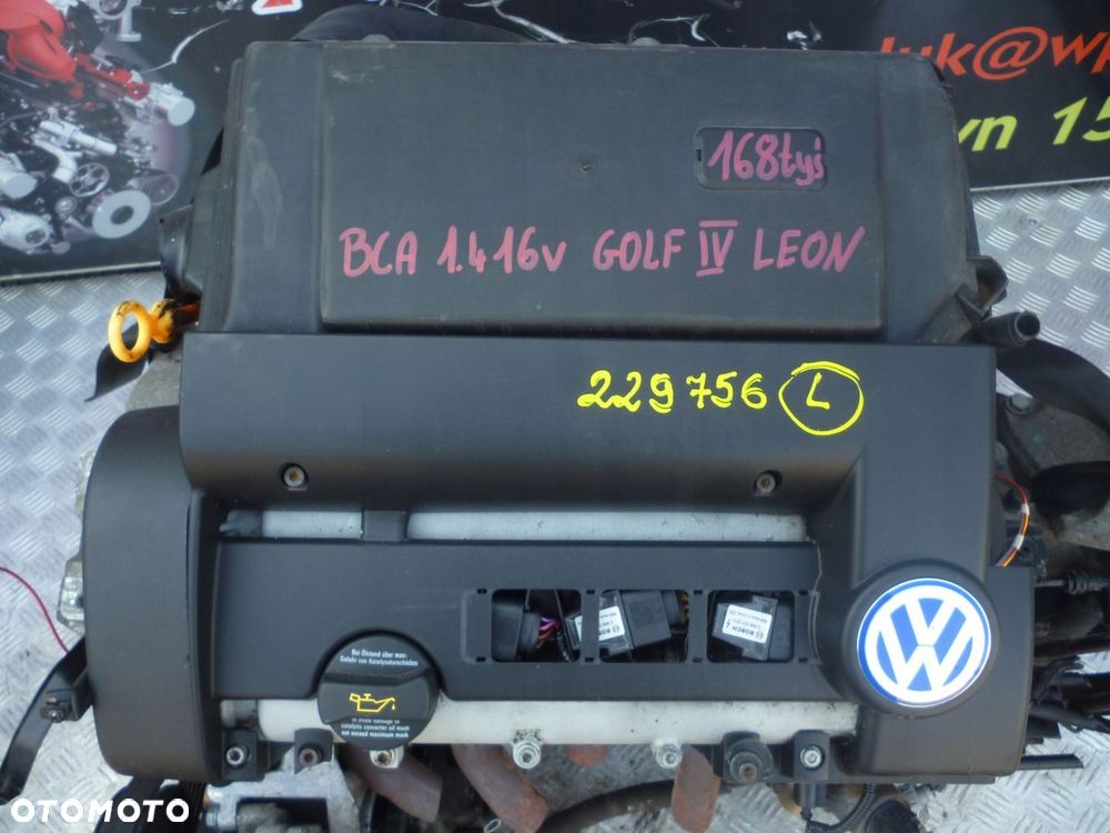 SILNIK VOLKSWAGEN GOLF IV LEON 1.4 16V BCA 168 TYS - 2