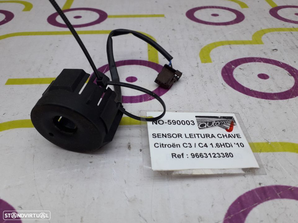 Sensor de Leitura de Chave Citroën C3 / C4 de 2010 - Ref: 9663123380 - NO590003 - 1