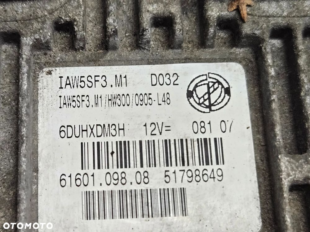 Ford KA Fiat Grande Punto 1.2 8V komputer sterownik silnika 51798649 51903151 51847326 - 3