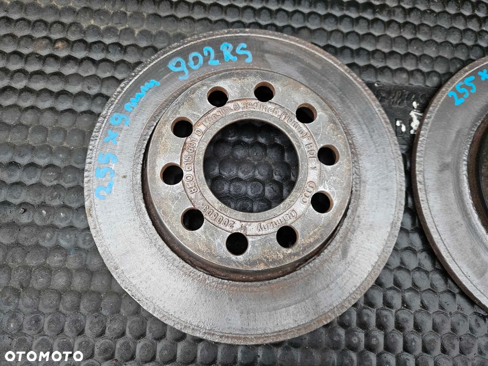Tarcze Tarcza 8E0615601D 255mm 5x112 Klocki Hamulce Tyl Tylne Audi A4 B6 B7 Oryginalne - 5
