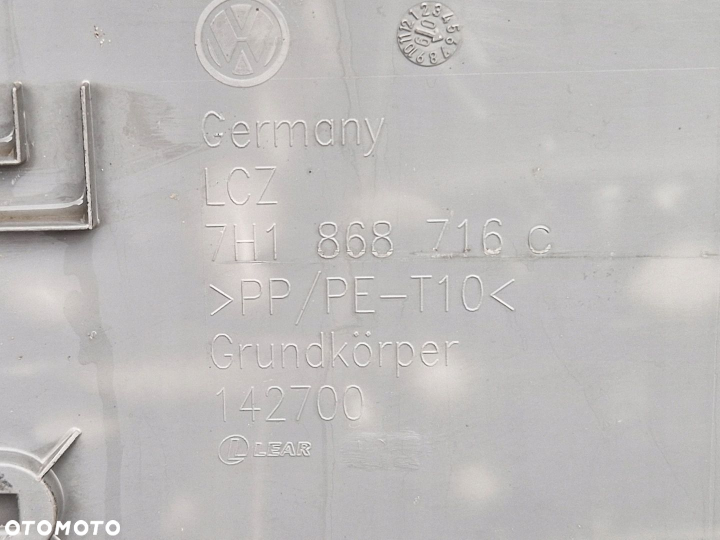 VW T5 TAPICERKA BOCZEK PRAWA PRAWY TYŁ 7H1868716C - 8