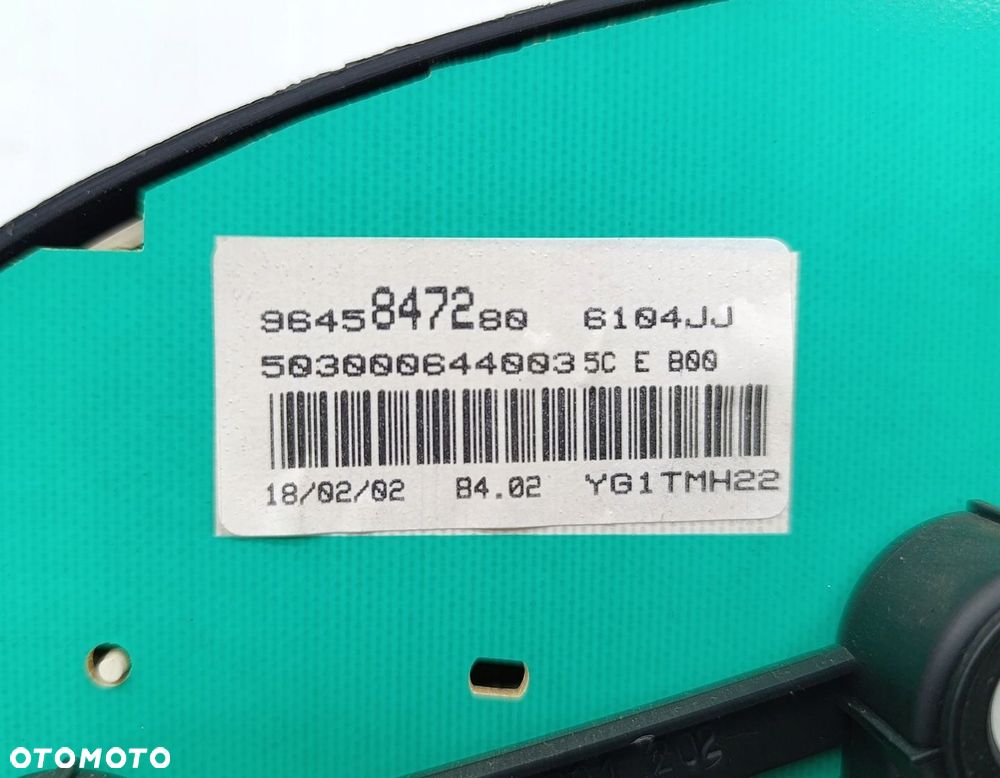 ZEGARY LICZNIK PEUGEOT 206 CC 1.6 16V 9645847280 - 5
