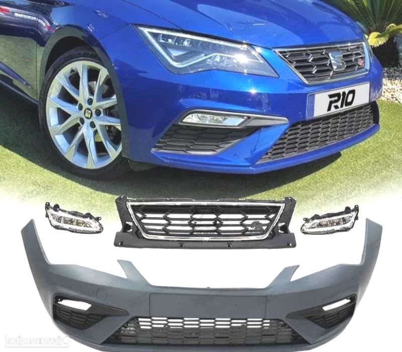 PARA-CHOQUES FRONTAL SEAT LEON 13-19 LOOK FR + FAROIS DE NEVOEIRO - 1