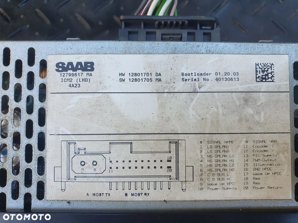 SAAB 93 9-3 II 02- RADIO TUNER PANEL 12799617 EUROPA - 5