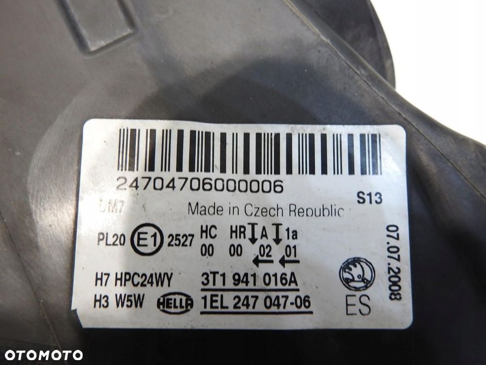 LAMPA PRAWY PRZÓD SKODA SUPERB II 3T1941016A - 7