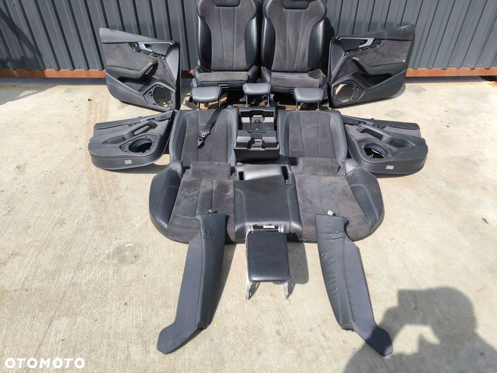 FOTEL FOTELE SKÓRA KOMPLET S LINE AUDI A4 B9 SKÓRA ALCANTARA ROLETY GRZANE - 2