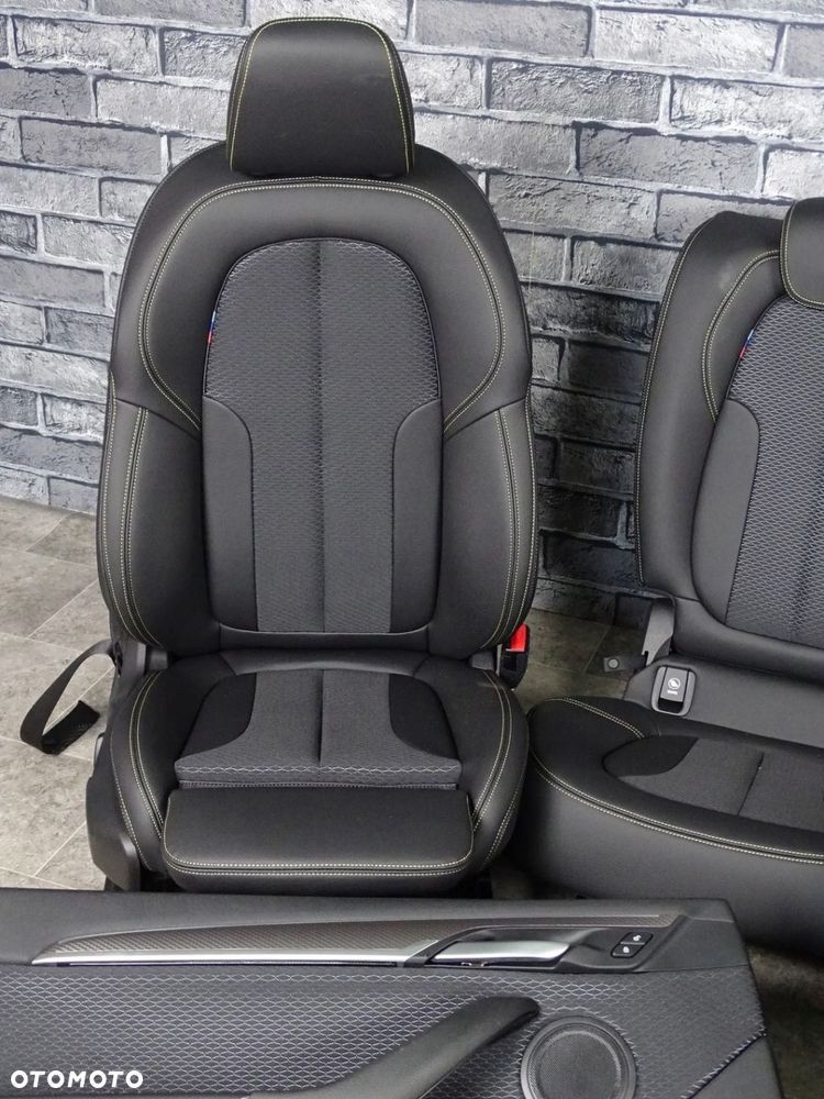FOTELE KANAPA BOCZKI WNĘTRZE ŚRODEK BMW F39 X2 M-PAKIET ŻÓŁTA NIĆ SKÓRA NEW - 11