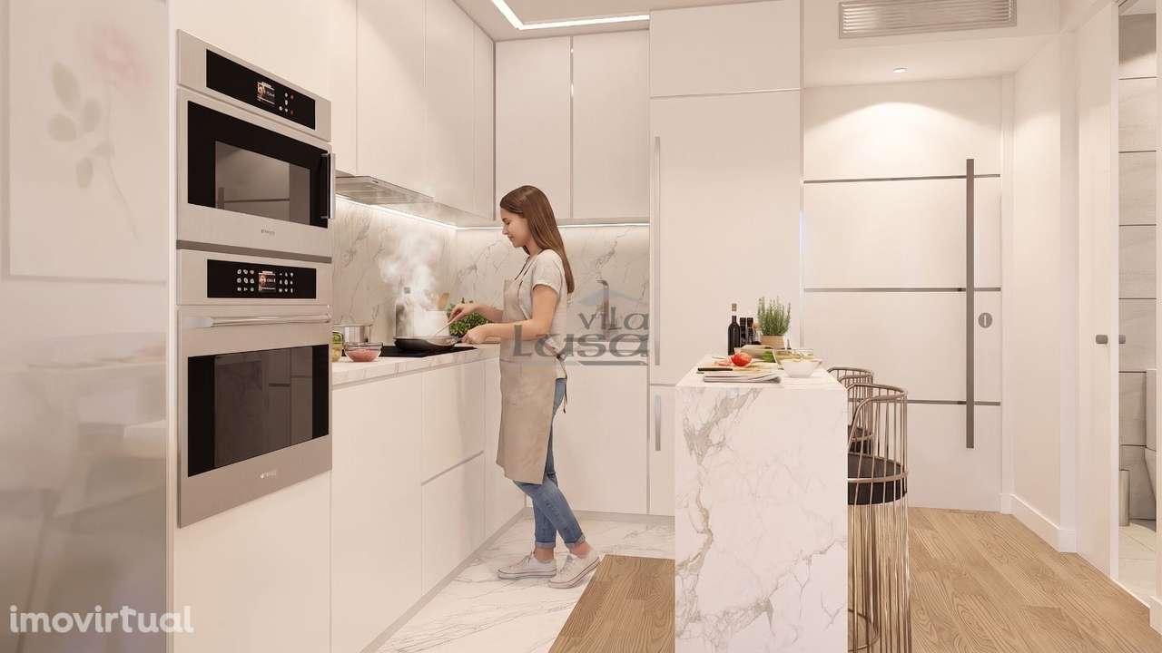 Apartamento T1 Novo com garagem em Vilar de Paraiso, Vila Nova de Gaia - Grande imagem: 4/30