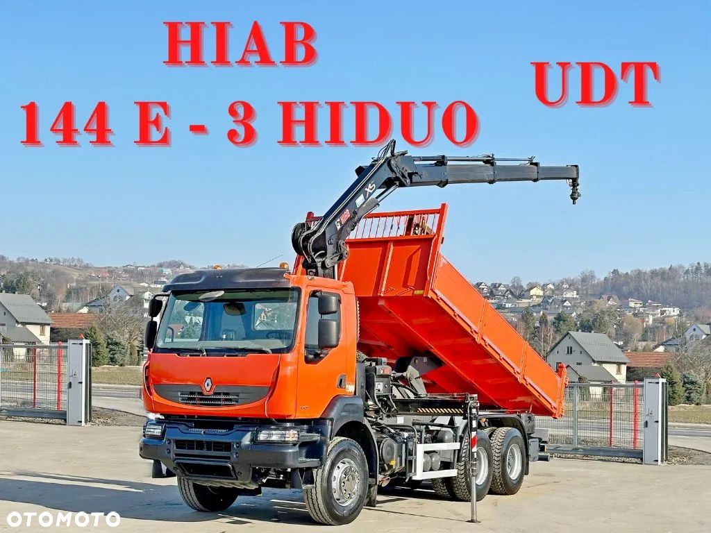 Renault Kerax 430 * WYWROTKA 5,40 m * HIAB 144 E - 3 HIDUO + PILOT / 6x4 - 1