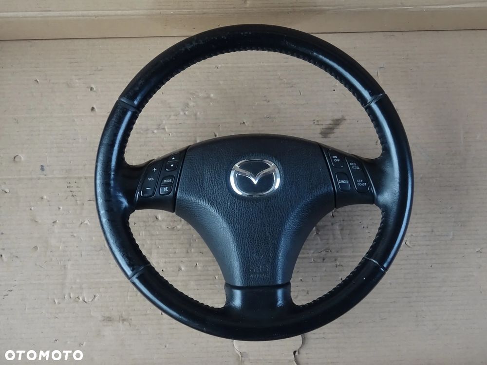 MAZDA 6 GG GY GH KIEROWNICA SKÓRA MULTIFUNKCJA AIRBAG - 1