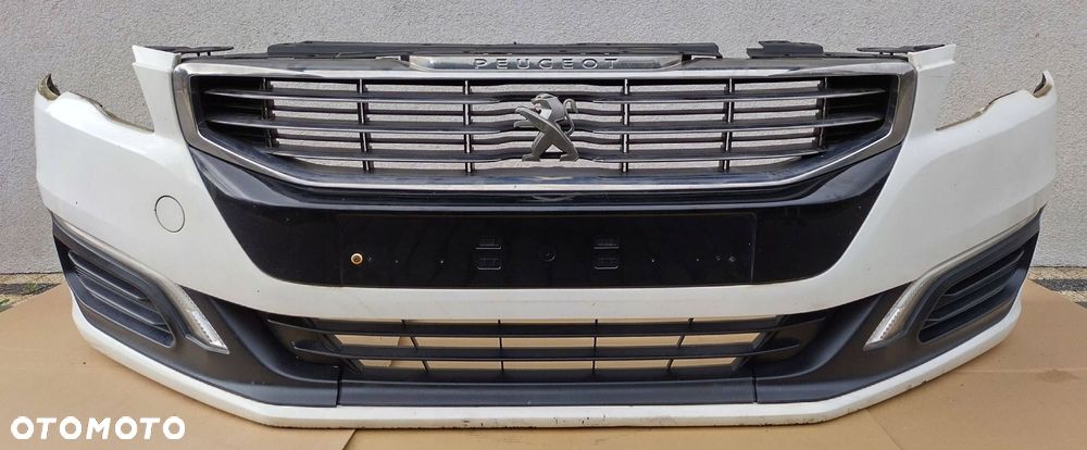 peugeot 508 1 i lift 15-18 zderzak przedni przód kompletny biały ewpb - 8