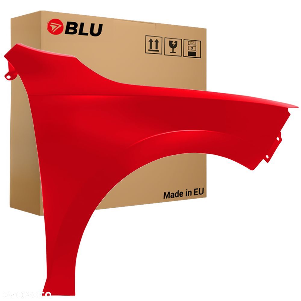 BLU Błotnik SEAT TOLEDO IV 4 LY3D Prawy Czerwony 2012-2019 przód TornadoRot bez otworu na migacz - 1