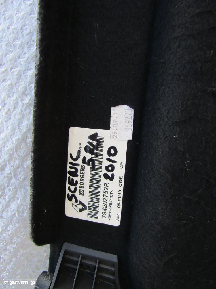 chapeleira/prateleira Renault Scenic ano 2010 de 5 lugares (ver detalhes) - 4