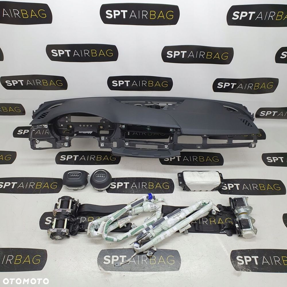 AUDI A4 B9 A5 8W DESKA ROZDZIELCZA KONSOLA KOKPIT PULPIT PODUSZKI AIRBAG AIR BAG PASY KURTYNY  KIT SET - 1
