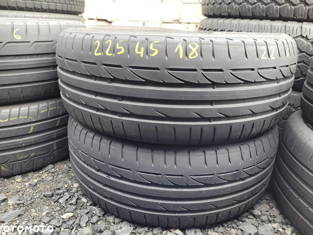 WYSYŁKA 2 Opony Letnie 225 45 R18 Bridgestone Potenza 2022r. - 1