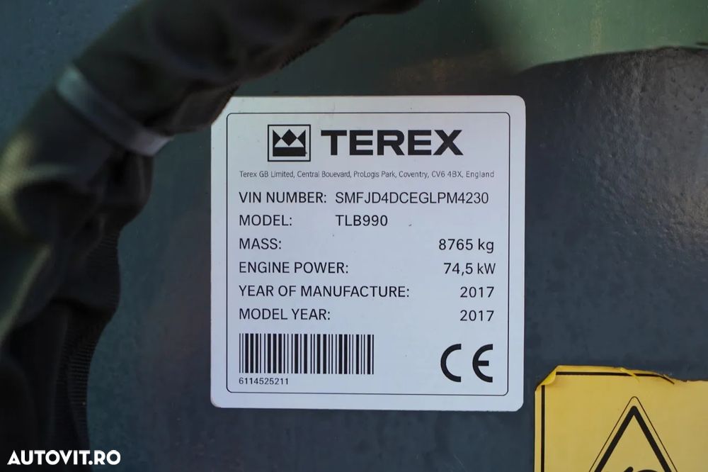 Terex TLB 990 / BULDOEXCAVATOR / SET CUPĂ / 3.300 ORE / - 36