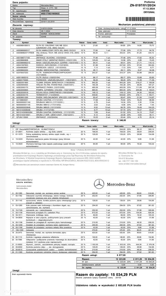 Mercedes-Benz Klasa A 160 - 22