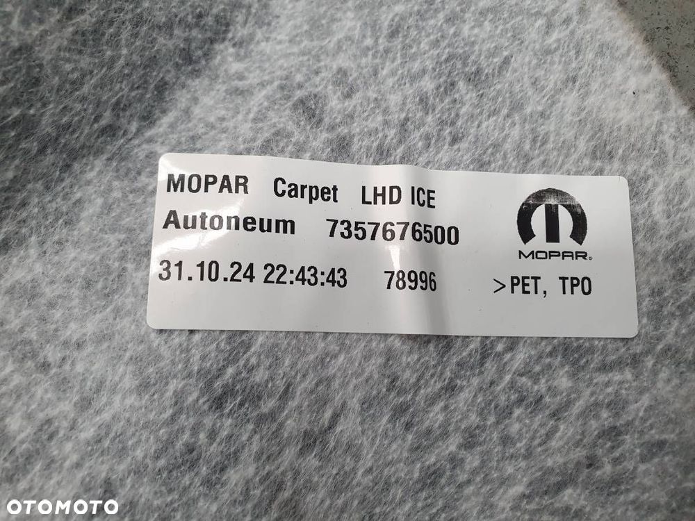 WYKŁADZINA DYWAN WNĘTRZA PODŁOGA JEEP AVENGER EUROPA 2024 - 7