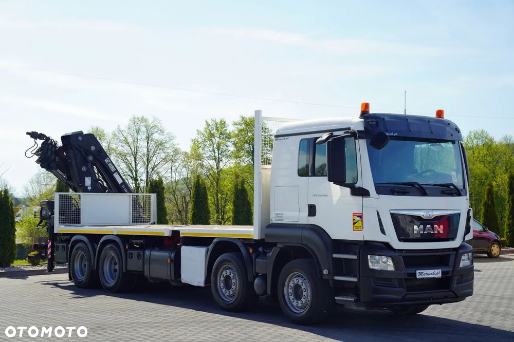 MAN MAN TGS 35.480 / 8x4 / HDS HIAB 288 EP-5 wysów : 12.7 M / SKRZYNIOWY - 7,4 M / UDŹWIG : 9400 KG / EURO 6 / STEROWANIE RADIOWE - 15